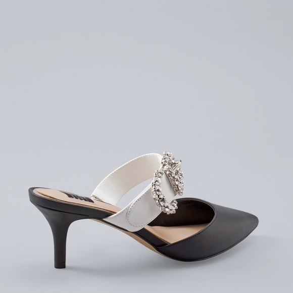 White House Black Market | Shoes | 35th Anniversary Black  NEW IN BOX WHBM 35th Anniversary Black & White Rhinestone Heel